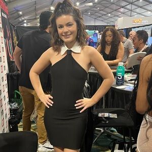 Elegant Black Halter Dress